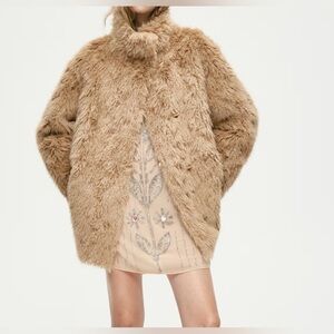 H&M stand up collar coat